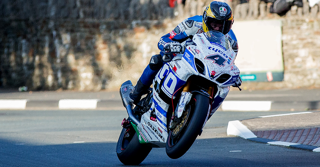 Guy Martin an arrow on the Isle of Man